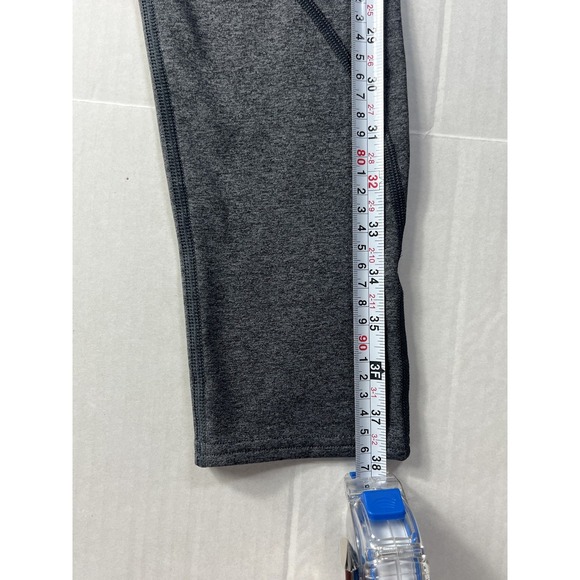 Reebok Mens Leggings Size L Gray & Black Compression Workout Running Breathable - Picture 13 of 14